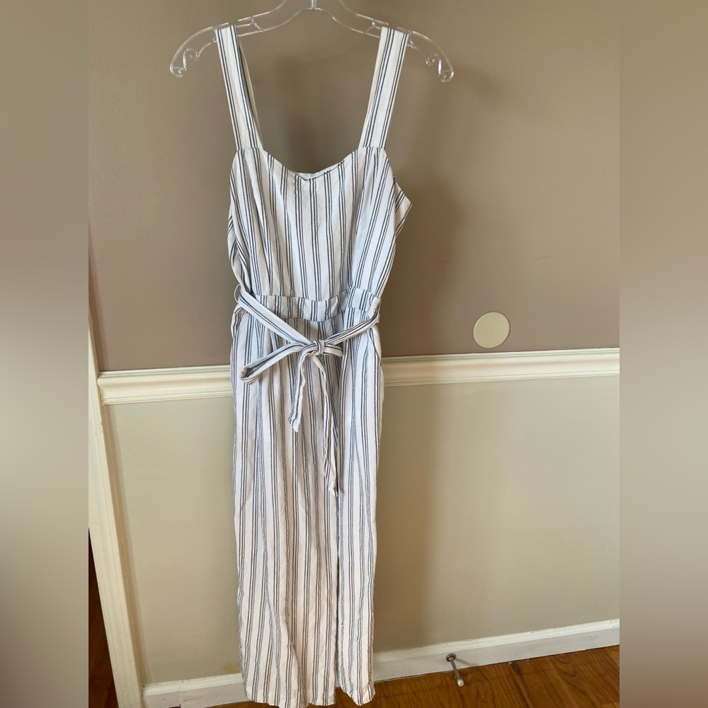 Ann Taylor Striped Jumpsuit